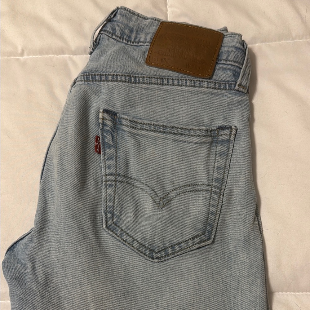 Levi's Blue Straight Jeans with Faded Finish